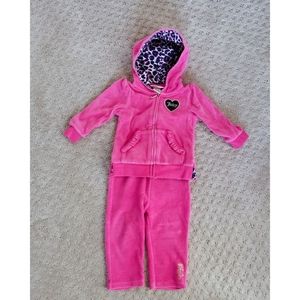 Juicy couture pink baby girls set 12M